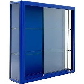 Wall Mounted Glass Display Cabinet with Glass Doors