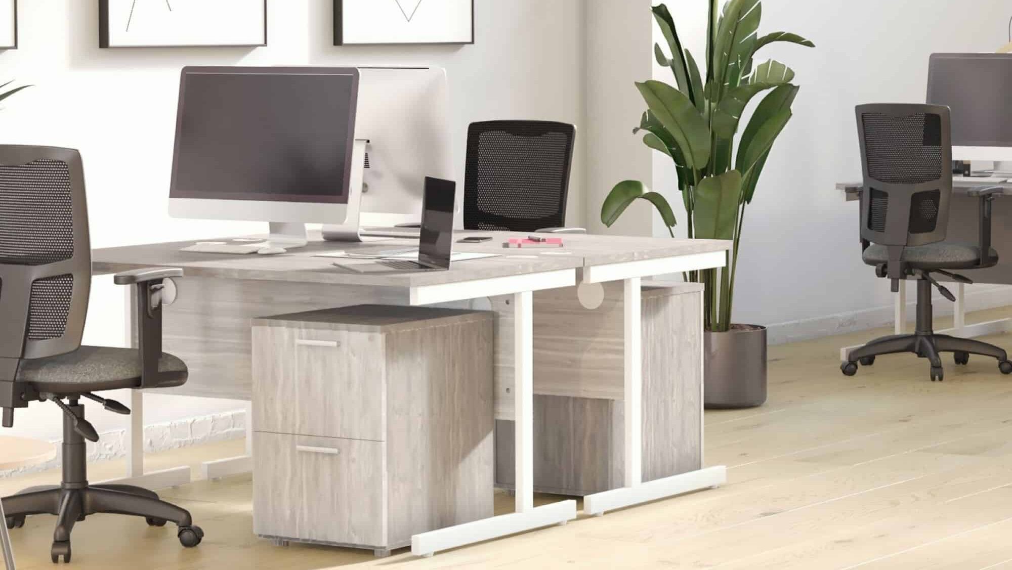 affordable office desk setup